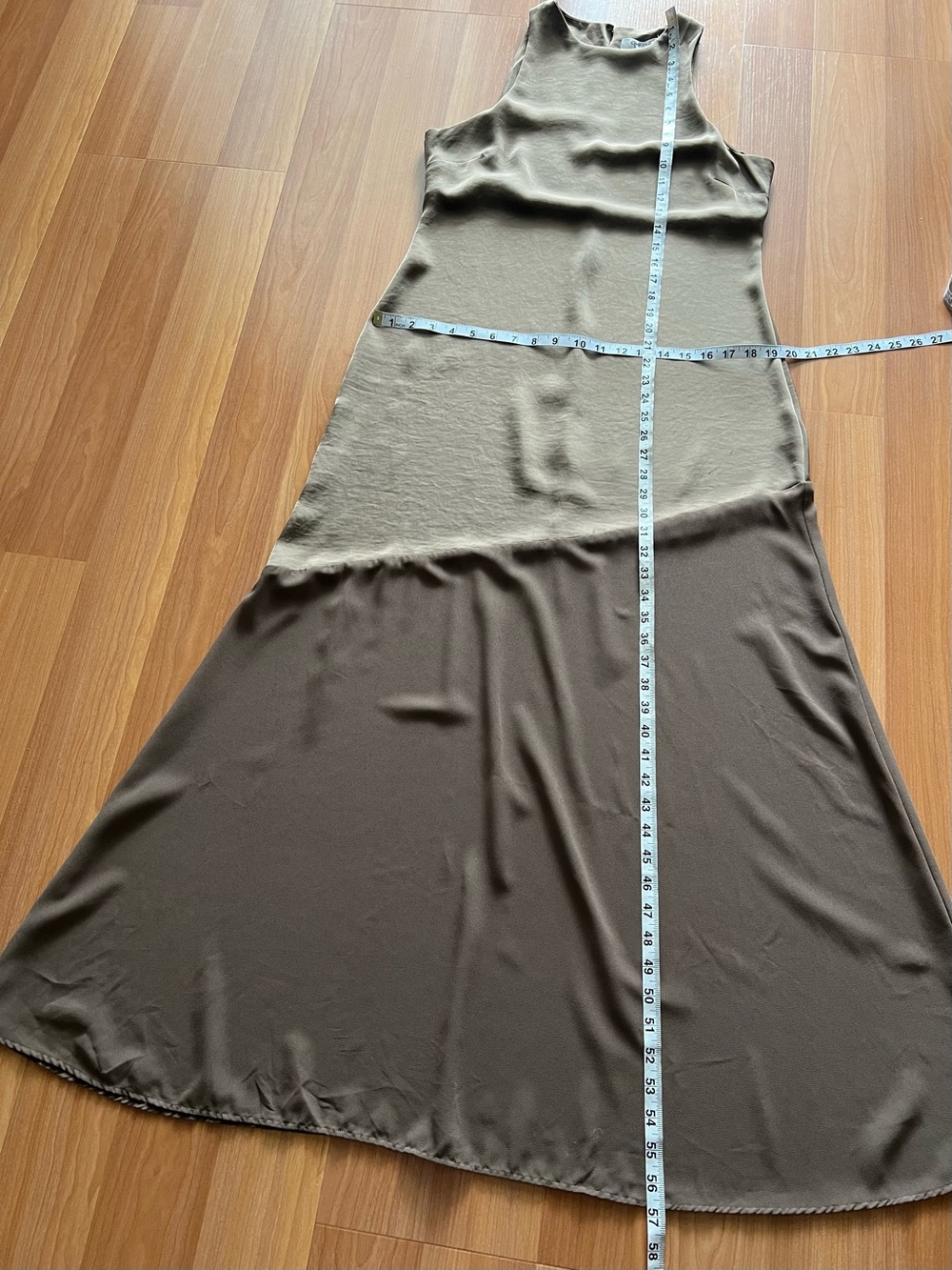 4th & Reckless Katie Maxi Dress Brown Sleeveless Sheer Hem Runs Small XL - Picture 5 of 13